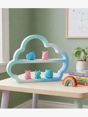 Cloud Shelf kids room display shelf or hanging wall decor!